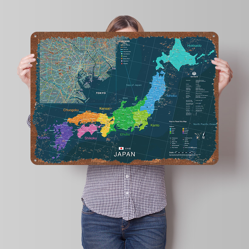 Map of Japan and Tokyo Poster  - Custom Map Poster 评论和价格