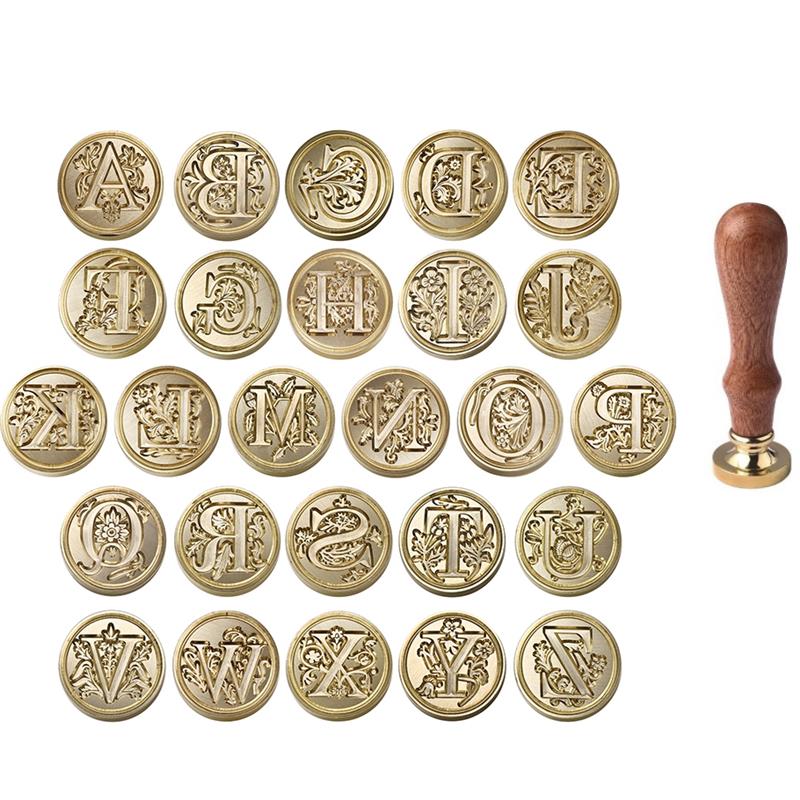 A-Z Vintage Sealed Wax Stamp H - Wax Seal Letter Kit 评论和价格