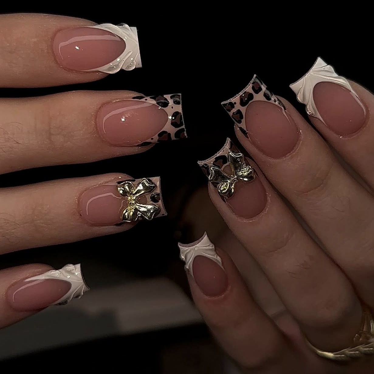 Short square fake nails for wo - Pressed Flower Art 评论和价格