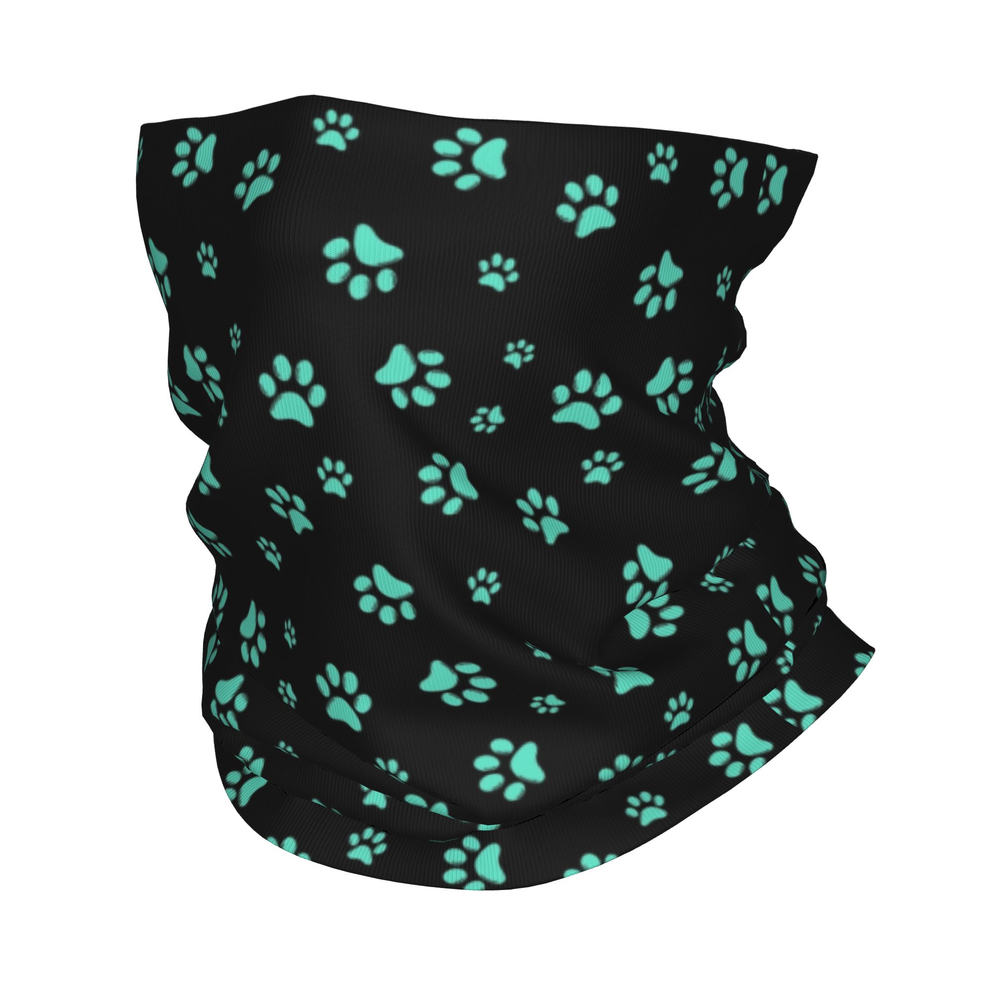 Custom Aqua Dog Paw Print Patt - Pet Portrait Custom 评论和价格