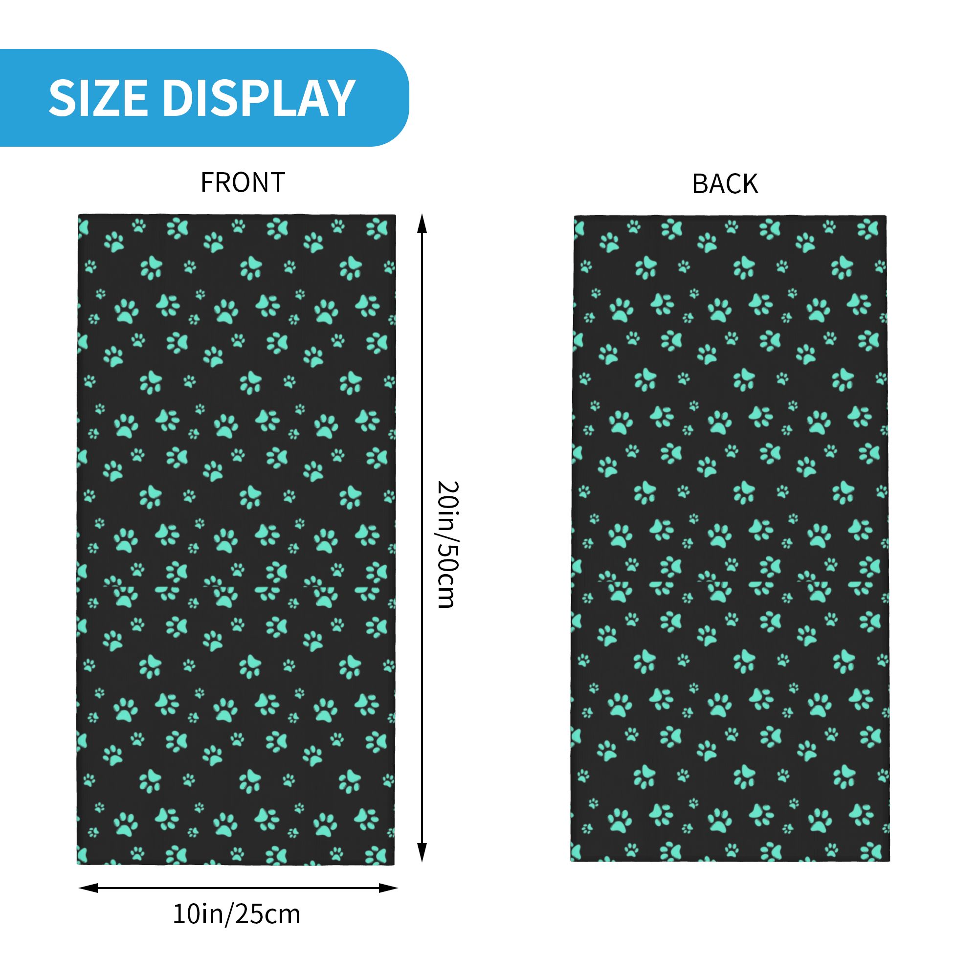 Custom Aqua Dog Paw Print Patt - Pet Portrait Custom 评论和价格