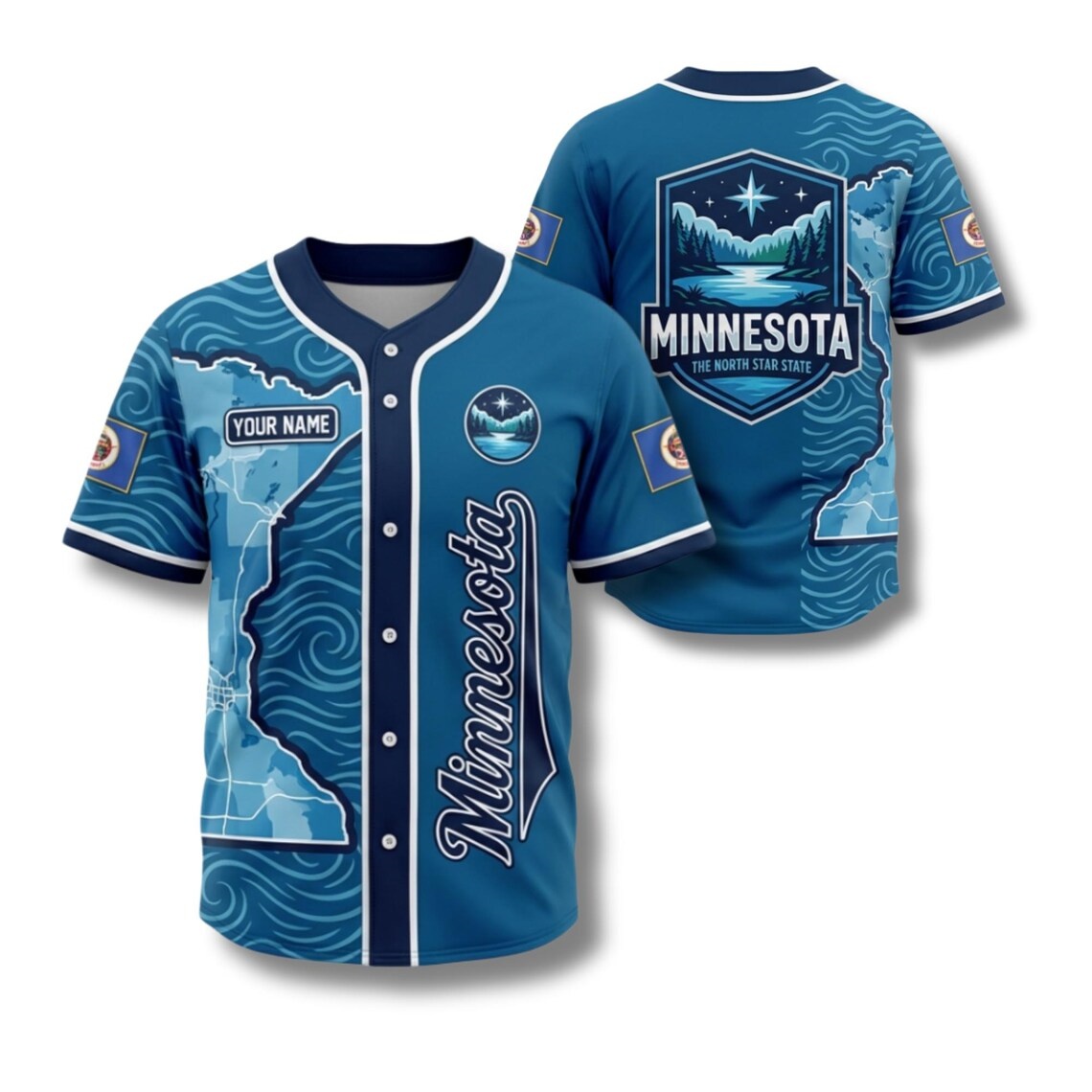 Custom Minnesota Baseball Jers - Custom Star Map 评论和价格