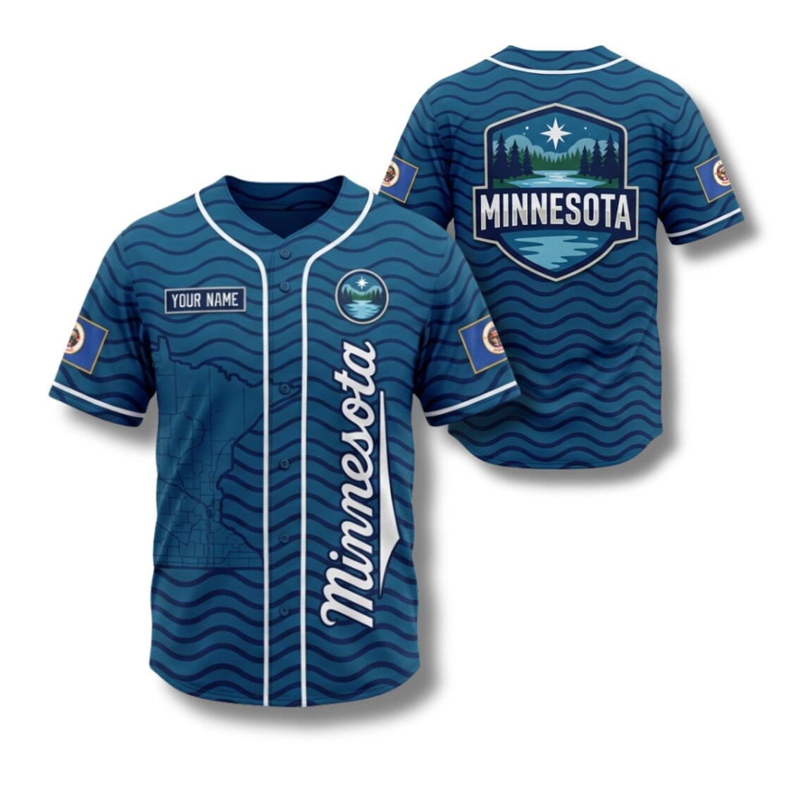 Custom Minnesota Baseball Jers - Custom Star Map 评论和价格