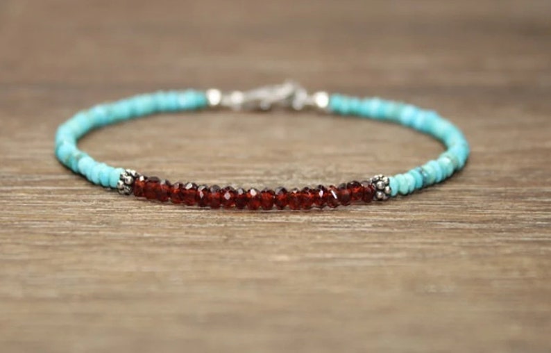 Garnet & Sleeping Beauty Turqu - Coordinates Bracelet 评论和价格