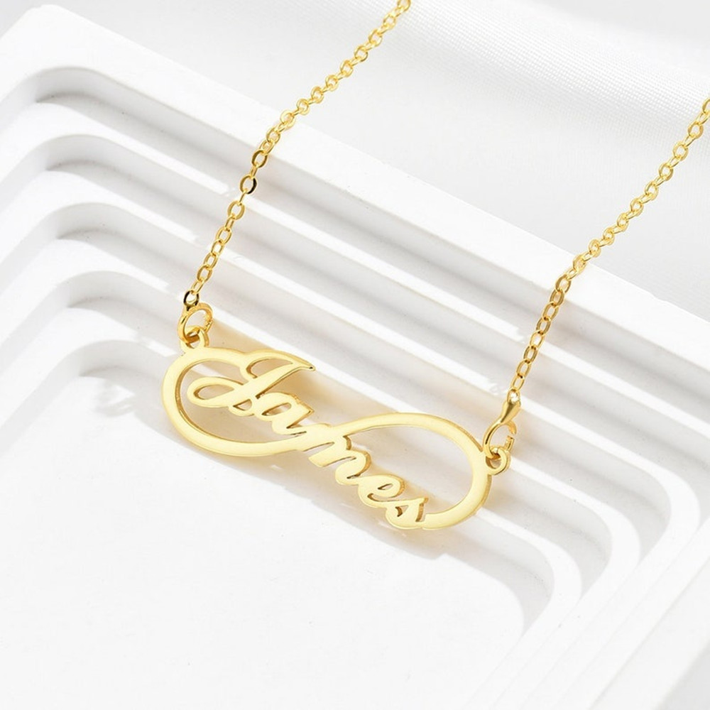 Custom Infinity Name Necklace  - Birth Flower Necklace 评论和价格