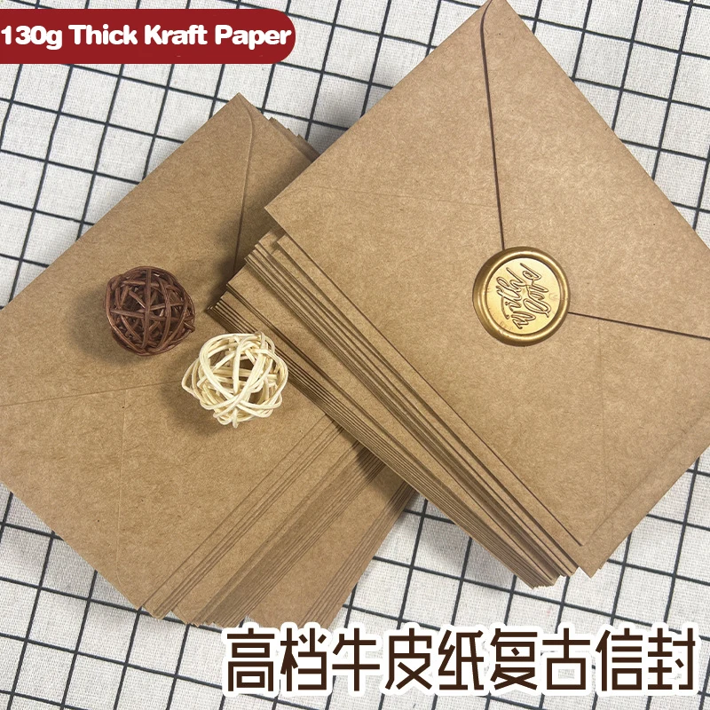 50pcs Kraft Brown Paper Envelo - Wax Seal Letter Kit 评论和价格