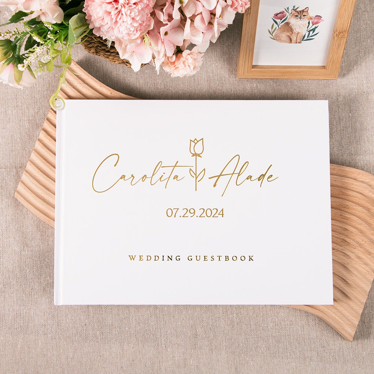 Custom Wedding Guestbook Perso - Custom Photo Book 评论和价格