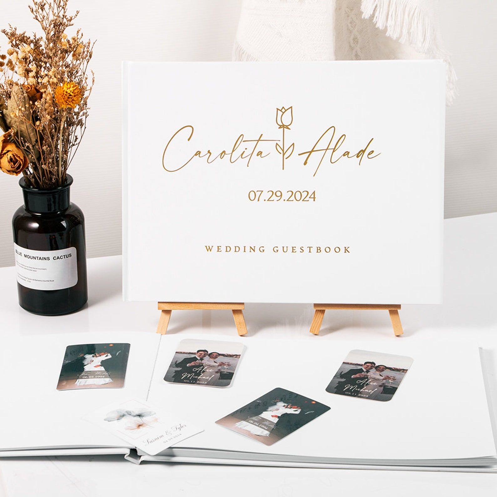Custom Wedding Guestbook Perso - Custom Photo Book 评论和价格