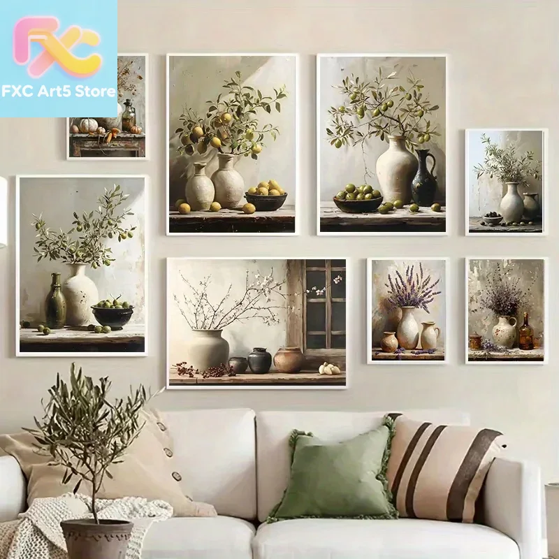 1pc frameless 1pc  Retro Still - Family Tree Print 评论和价格